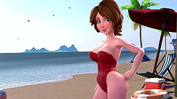 Sex on the Beach with Slutty Cass (HQ 3D Anime