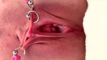 Pulling and Stretching My Pierced Clit and Pushing my Pussy