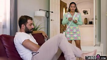 Suspicious latina MILF wife catches husband Liv Revamped jerking off